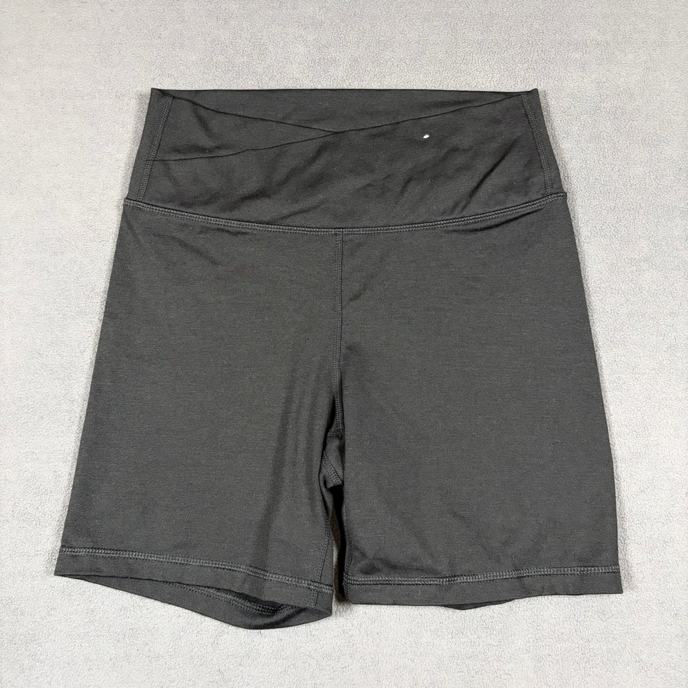 Old Navy Shorts Womens M Black CloudComfy Extra High Rise Crossover Biker